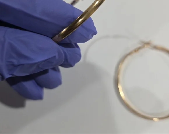 Gold Hoop Earrings 2-inch – Elegant Large Classic Statement Women’s Jewelry - Picture 6 of 9